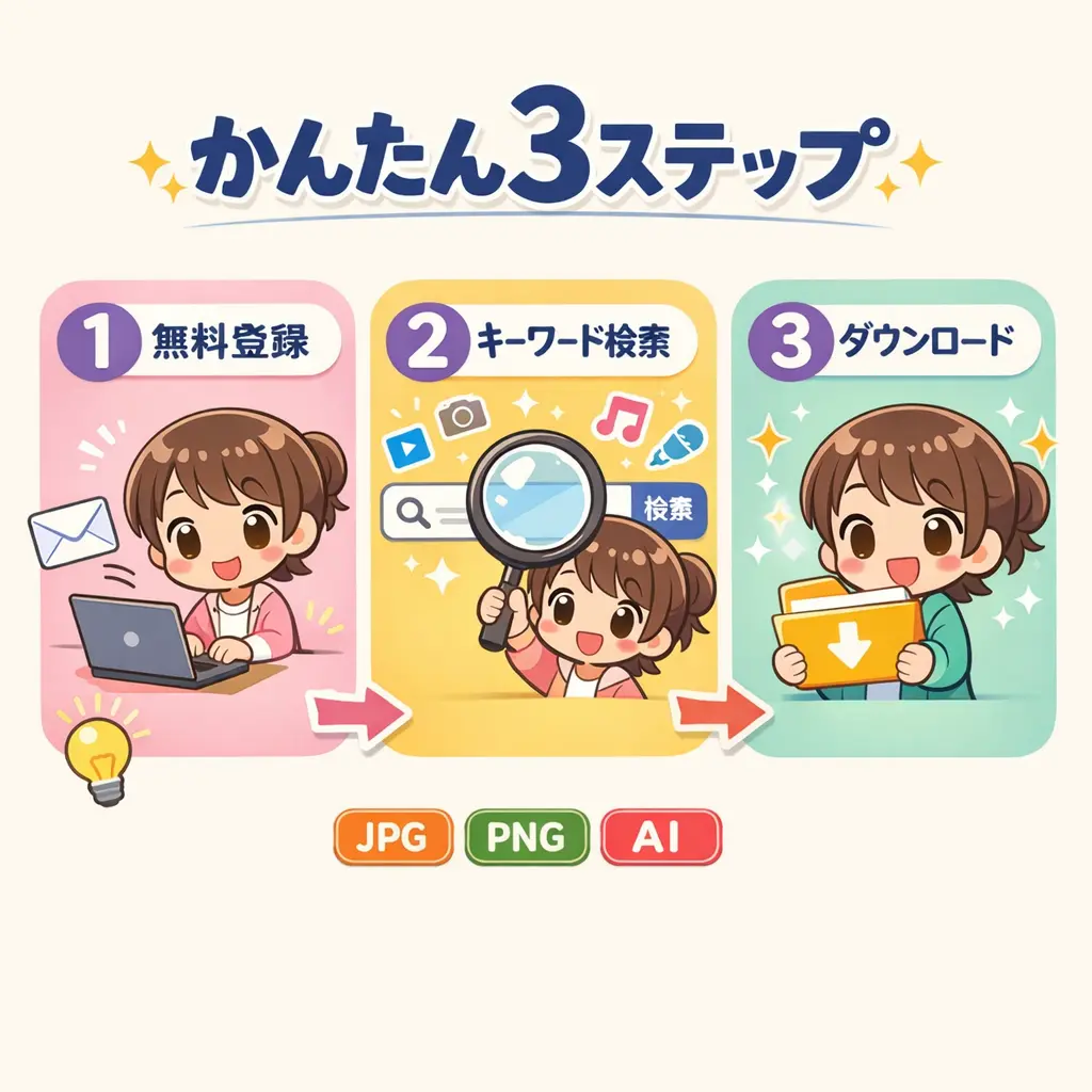 イラストACの登録方法と基本的な使い方 - イラストac