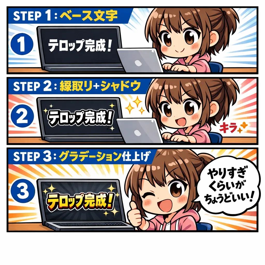 スタイル別テロップデザインの作り方 - テロップ デザイン